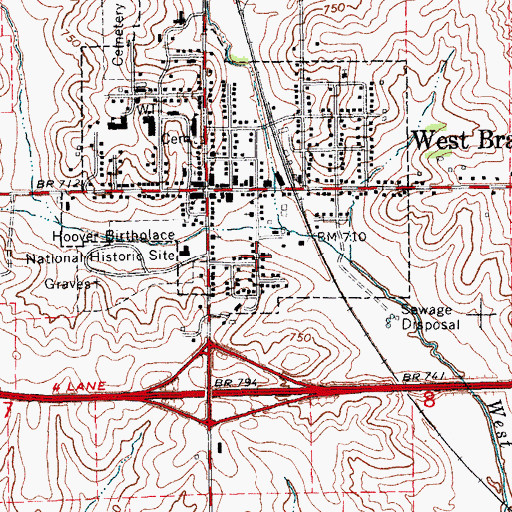 Topographic Map of Bethany Lutheran Church, IA