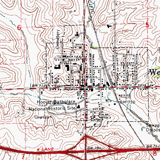 Topographic Map of Friends Church, IA