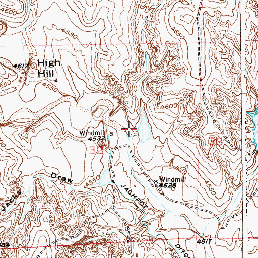 Topographic Map of Whittington Dam, CO