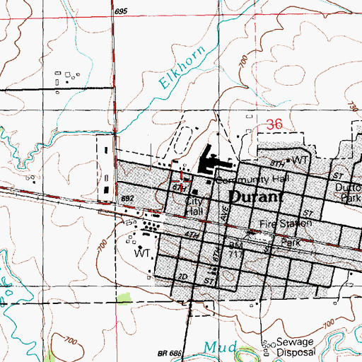 Topographic Map of Gloria Dei Lutheran Church, IA
