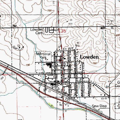 Topographic Map of Trinity Lutheran Church, IA