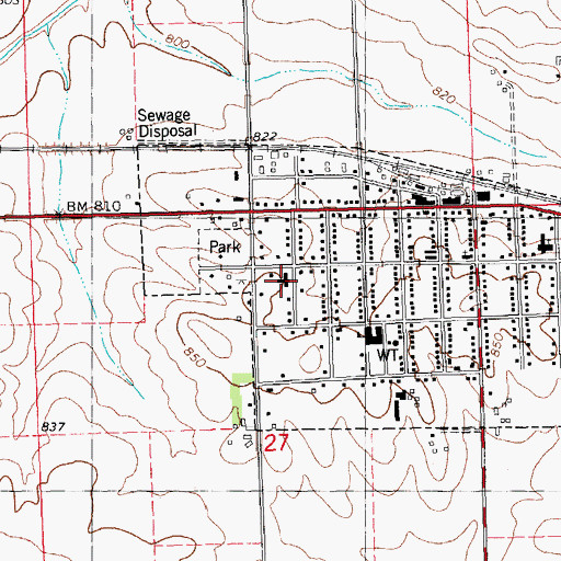Topographic Map of Clarence Nursing Home, IA