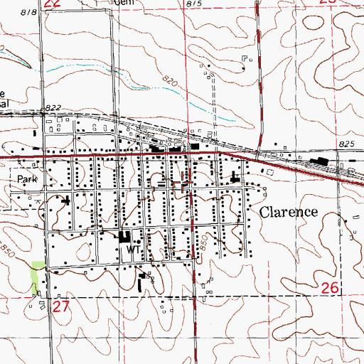 Topographic Map of United Methodist Church, IA