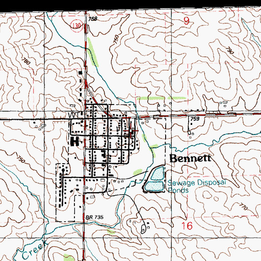 Topographic Map of Saint Paul Lutheran Church, IA
