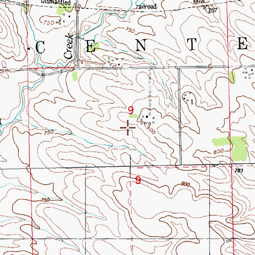 Topographic Map of Virginia Grove Cemetery, IA