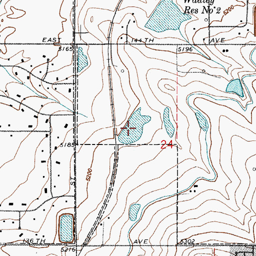 Topographic Map of Cole Reservoir, CO