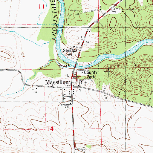 Topographic Map of Benjamin Fraseur Log Cabin (historical), IA