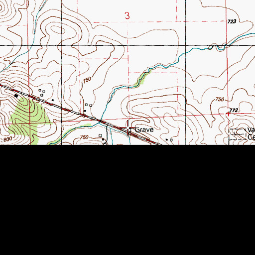 Topographic Map of Elliott Parr Grave, IA
