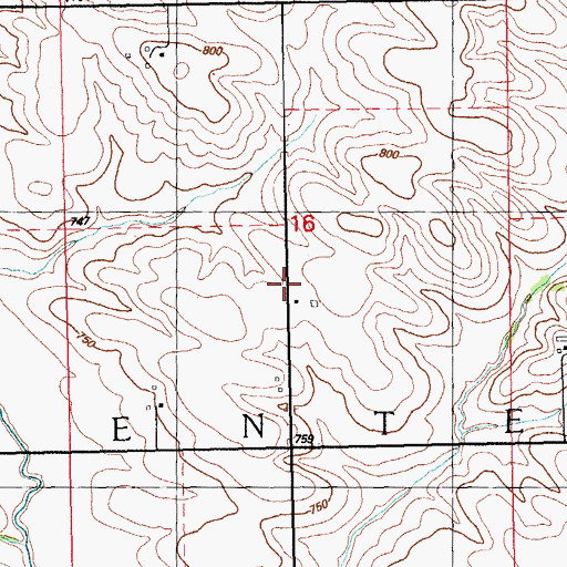 Topographic Map of Bolton Cemetery, IA
