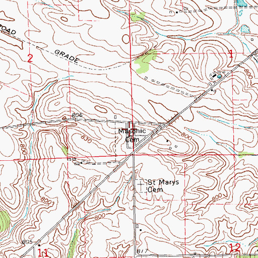 Topographic Map of Charles Harry Historical Marker, IA