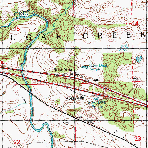 Topographic Map of Historic Iowa City STate Historical Marker, IA