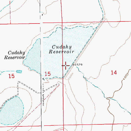 Topographic Map of Cudahy Number 1 Dam, CO