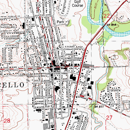 Topographic Map of First Congregational Church, IA