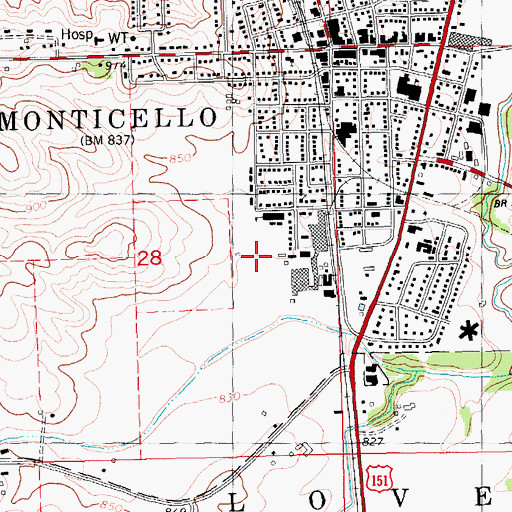 Topographic Map of Panther Park, IA