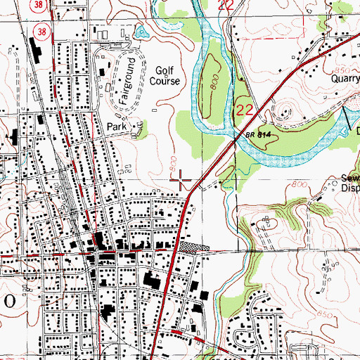 Topographic Map of Riverside Gardens, IA
