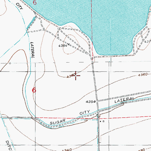 Topographic Map of Lake Henry Reservoir, CO
