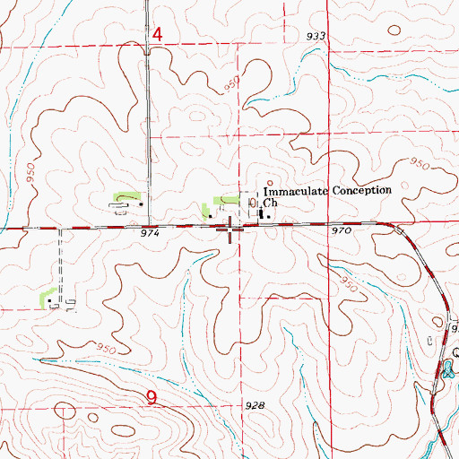 Topographic Map of Argand Post Office (historical), IA