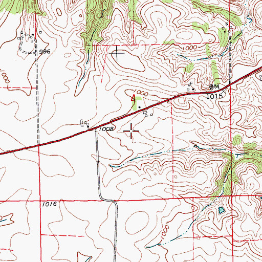 Topographic Map of Zurich Post Office (historical), IA