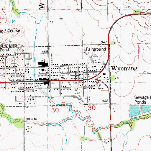 Topographic Map of Maquoketa Medical Associates Center, IA