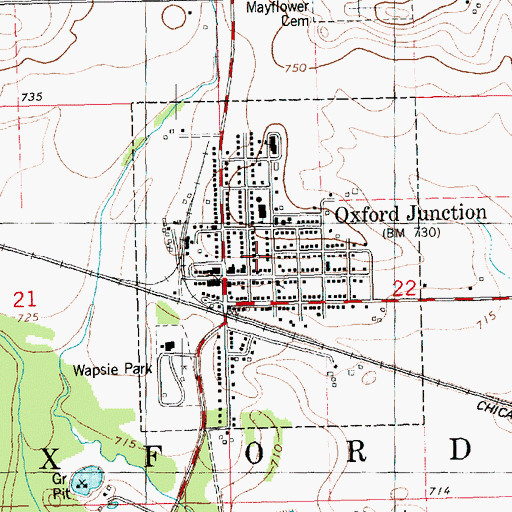 Topographic Map of United Methodist Church, IA