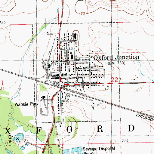 Topographic Map of Assembly of God Church, IA
