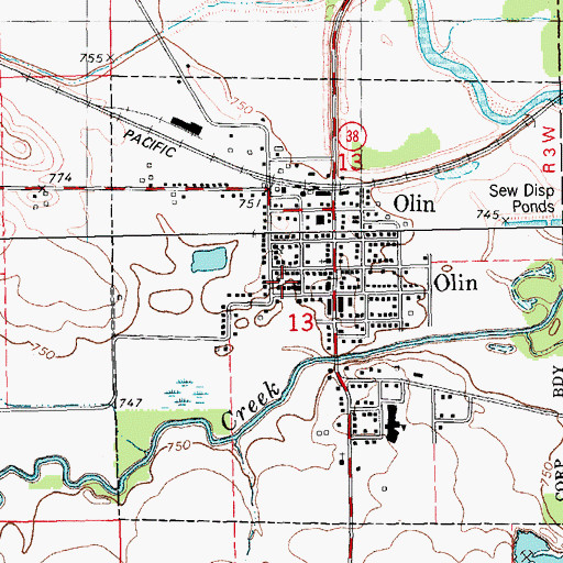 Topographic Map of Lutheran Church, IA