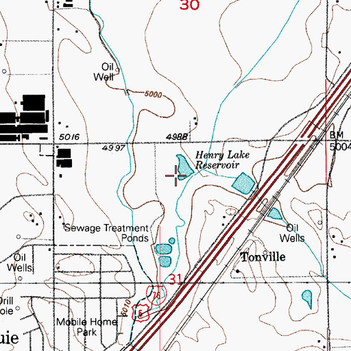 Topographic Map of Henry Dam, CO