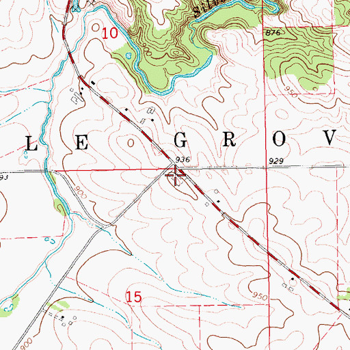 Topographic Map of Castle Grove Baptist Cemetery, IA