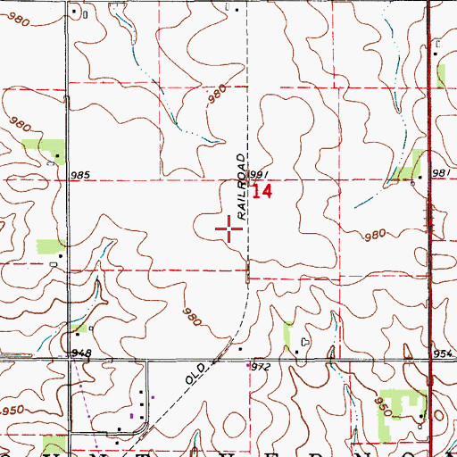 Topographic Map of Glasgow (historical), IA