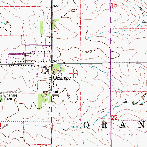 Topographic Map of Calvin Post Office (historical), IA