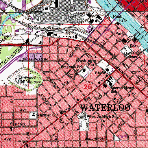 Topographic Map of Koinonia Ministries Full Baptist Church, IA