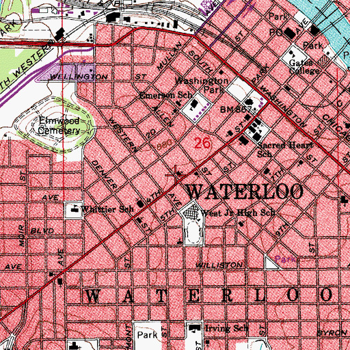 Topographic Map of Bethel Presbyterian Church, IA