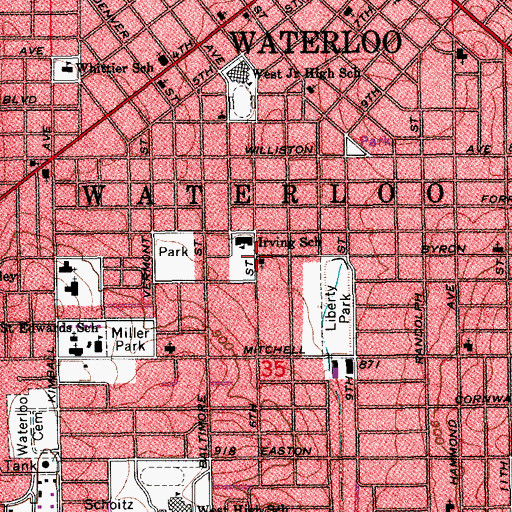 Topographic Map of Ambassadors for Christ Church, IA