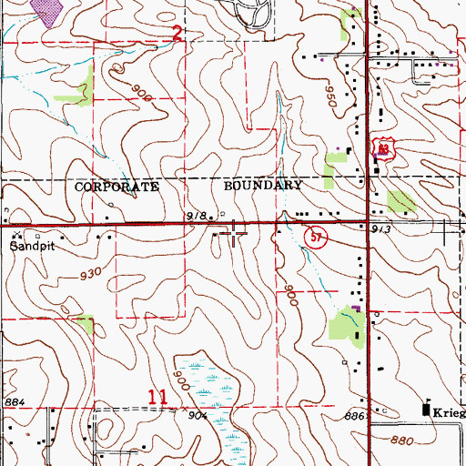 Topographic Map of Seventh Day Adventist Church, IA
