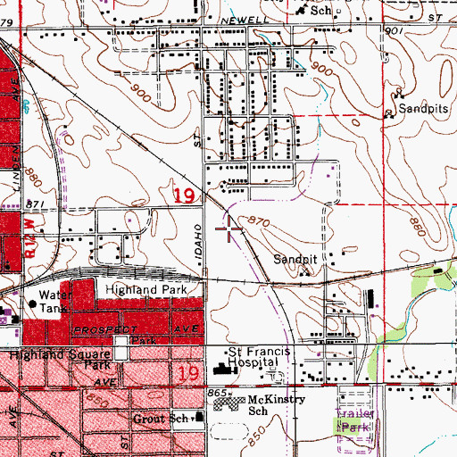 Topographic Map of Saint Lukes Church of the First Born, IA