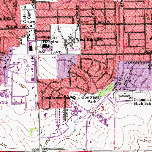Topographic Map of First Evangelical Free Church, IA