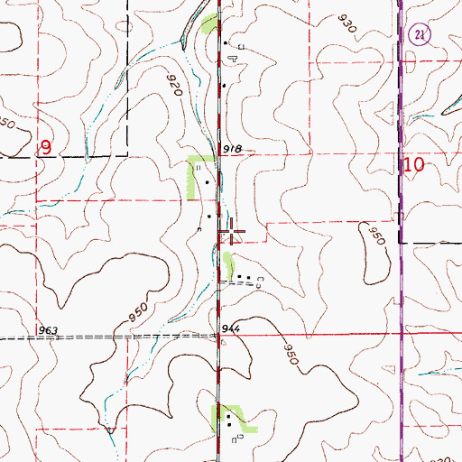 Topographic Map of Trinity Episcopal Parish, IA