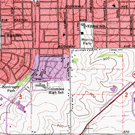 Topographic Map of Cornerstone Church, IA