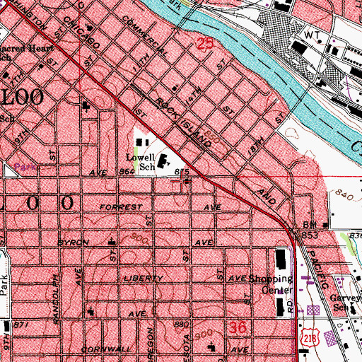 Topographic Map of Grace Brethren Church, IA