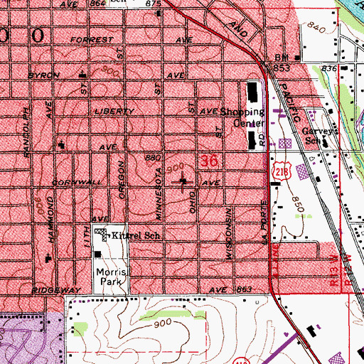 Topographic Map of Cedar Valley Free Methodist Church, IA