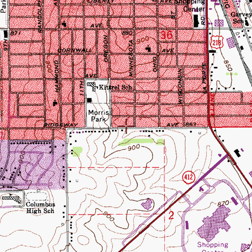 Topographic Map of Ridge Bethel Baptist Church, IA