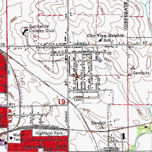 Topographic Map of Saint Mark the Baptist Church, IA