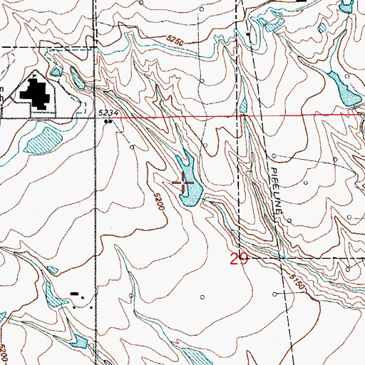 Topographic Map of Marshall Reservoir, CO