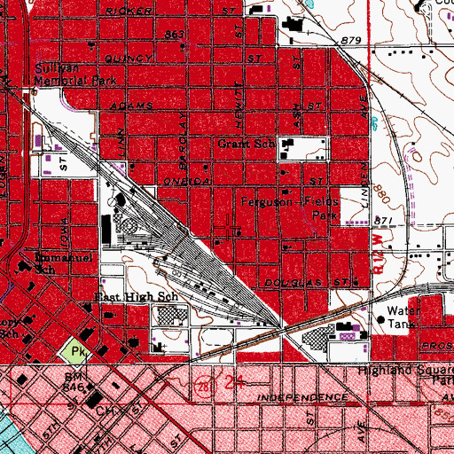 Topographic Map of Church of God in Christ, IA