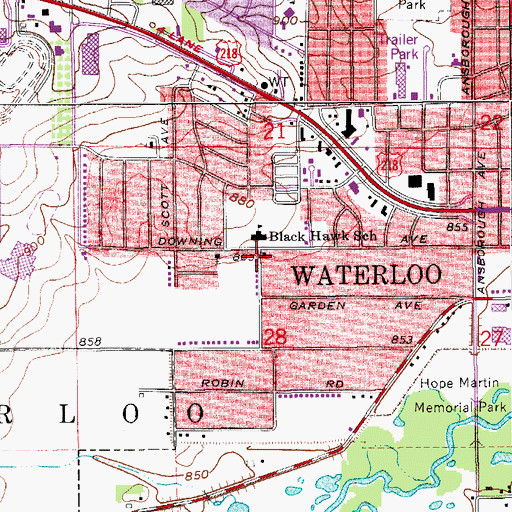 Topographic Map of Apostolic Pentecostal Church, IA