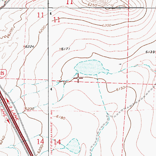 Topographic Map of Levy Dam, CO