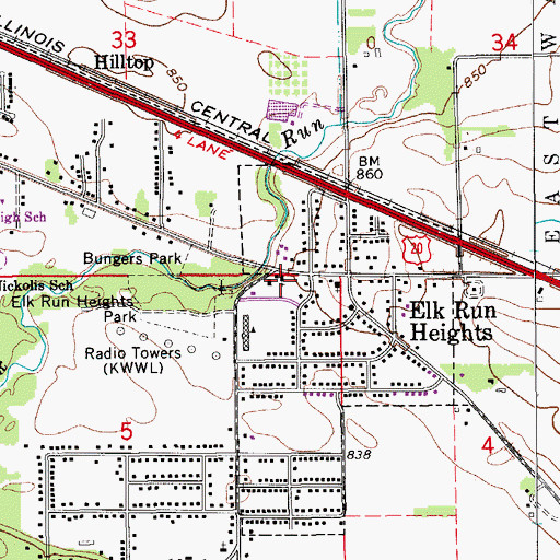 Topographic Map of Faith Assembly of God Church, IA