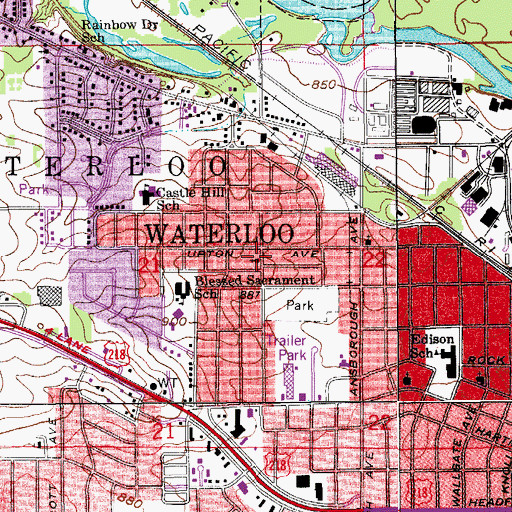 Topographic Map of Grace Reformed Church, IA