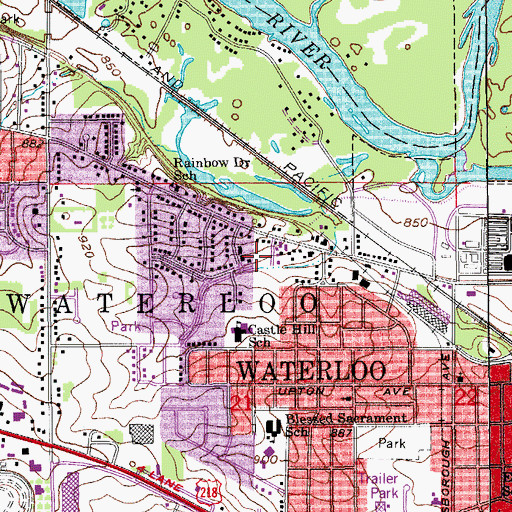 Topographic Map of Cedar Falls Congregation, IA