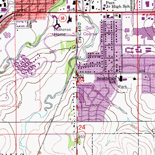 Topographic Map of Trinity Wesleyan Church, IA